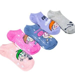 Nickelodeon Fairly Oddparents women’s no show socks pack of 5 NWT